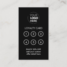 Tarjeta De Fidelización Logotipo comercial | Lealtad de Black Professional