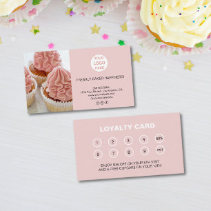 Tarjeta De Fidelización Logotipo de panadería Recompensa comercial