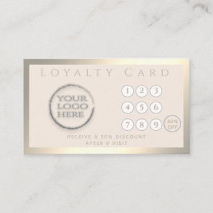Tarjeta De Fidelización logotipo de personalizado lujoso minimalista
