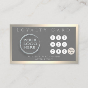 Tarjeta De Fidelización logotipo de personalizado lujoso minimalista