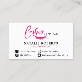 Tarjeta De Fidelización Logotipo de pestañas Extensiones de Eyelash Salón 