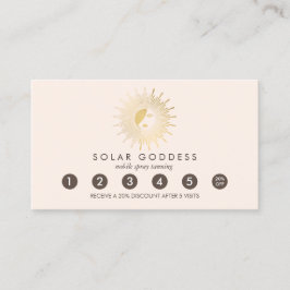 Tarjeta De Fidelización Logotipo del Chica de la diosa de Sun Spray Tannin