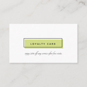 Tarjeta De Fidelización Logotipo femenino   Verde   Spa del día del arte d