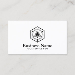Tarjeta De Fidelización Logotipo minimalista de la abeja de la miel de la