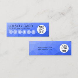 Tarjeta De Fidelización Logotipo personalizado de malla geométrica con gra