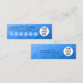 Tarjeta De Fidelización Logotipo personalizado de malla geométrica con gra