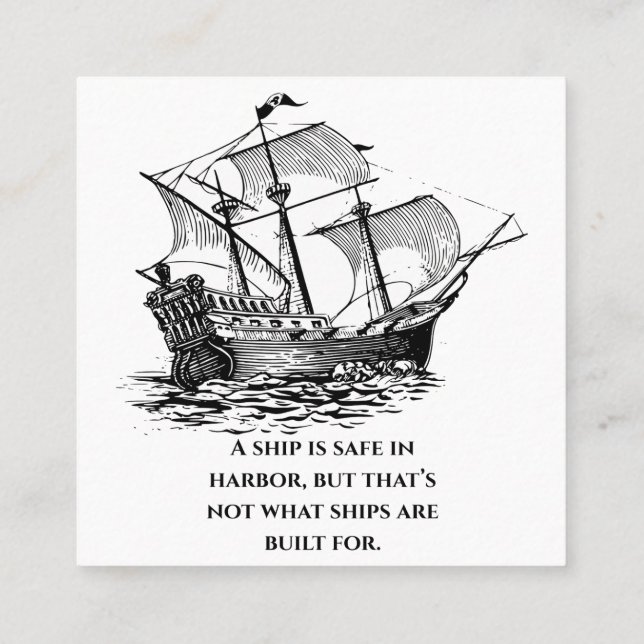 Tarjeta De Fidelización Los barcos están destinados a navegar (Reverso)