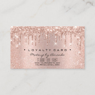 Tarjeta De Fidelización Loyalty Card 6 Punch Makeup Lashes Rosa Drin