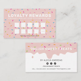 Tarjeta De Fidelización LOYALTY REWARDS frosting goteo rociado rubor rubef