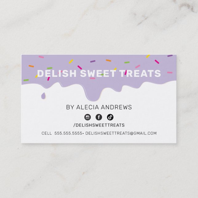 Tarjeta De Fidelización LOYALTY REWARDS goteo espolvoreo violeta (Reverso)