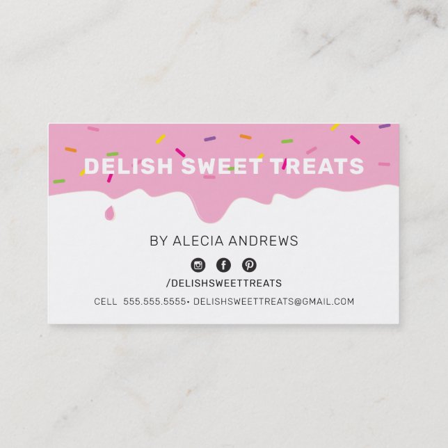 Tarjeta De Fidelización LOYALTY REWARS lindo goteo de helado (Reverso)