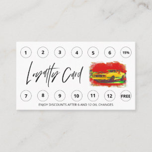 Tarjeta De Fidelización *~* Lube Car Wash QR LOGO Rewards Gracias