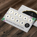 Tarjeta de fidelización | Madera Floral Vintage Es<br><div class="desc">Tarjetas De Punch De Lealtad De Madera Rústica Con Flor De Pelo Elegante.</div>