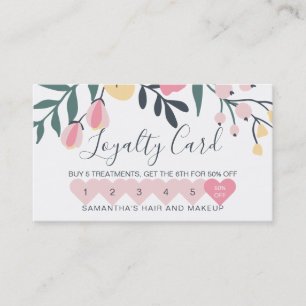 Tarjeta De Fidelización Magnífica y elegante tipografía de color pastel