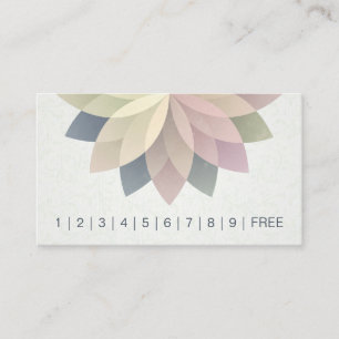 Tarjeta De Fidelización Mandala colorida del instructor de YOGA Loyalty Pu