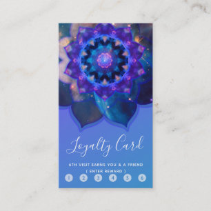 Tarjeta De Fidelización Mandalas del Loto Azul