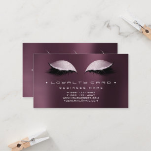 Tarjeta De Fidelización Maquillaje Coffe del salón de belleza de la