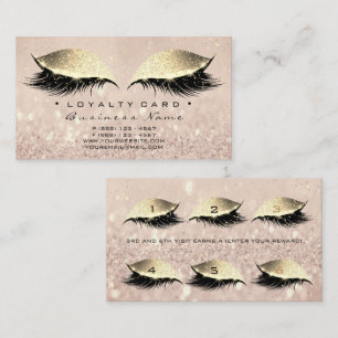 Tarjeta De Fidelización Maquillaje de Extensi de los latigazos del salón