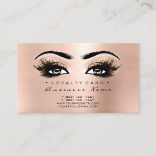 Tarjeta De Fidelización Maquillaje de los latigazos del salón de belleza