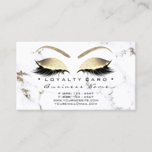 Tarjeta De Fidelización Maquillaje de mármol de los latigazos del salón