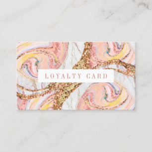 Tarjeta De Fidelización Marble de oro Rosa azota a artista de maquillaje d
