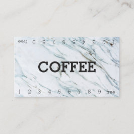 Tarjeta De Fidelización Marble Doble Número Lealtad Café Punch-Card