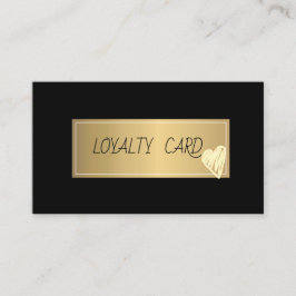 Tarjeta De Fidelización Marco profesional elegante moderno, negro de coraz