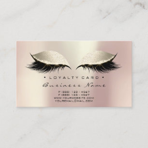 Tarjeta De Fidelización Marfil del maquillaje de los latigazos del salón