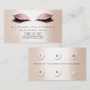 Tarjeta De Fidelización Marfil subió maquillaje del oro del salón de