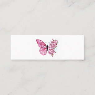 Tarjeta De Fidelización Mariposa de flores con Sakura rosa