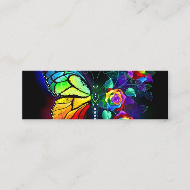Tarjeta De Fidelización Mariposa florida arcoiris (Anverso)