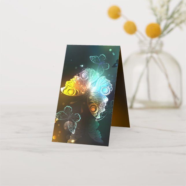 Tarjeta De Fidelización Mariposa luminosa y mariposas nocturnas (Reverso)
