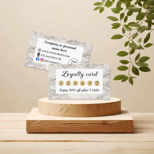 Tarjeta De Fidelización Mármol beige (Subido por el creador)