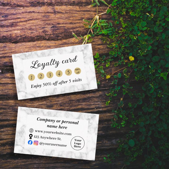 Tarjeta De Fidelización Mármol blanco (Subido por el creador)