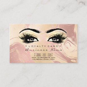 Tarjeta De Fidelización Mármol del maquillaje de los latigazos del salón