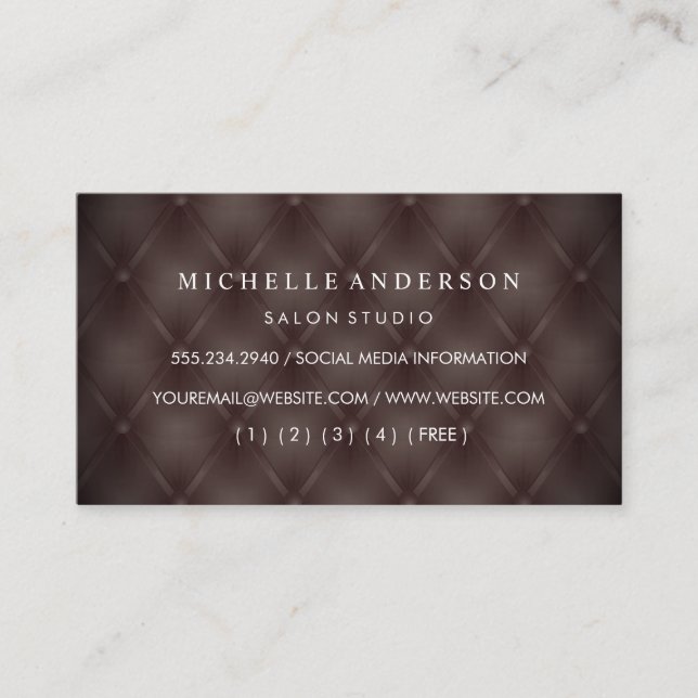 Tarjeta De Fidelización Material Elegante Colocado (Anverso)