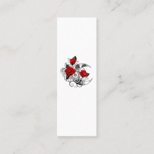 Tarjeta De Fidelización Media luna mecánica con rosas rojas