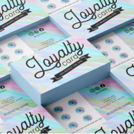 Tarjeta De Fidelización Medios sociales estéticos holográficos del arcoiri