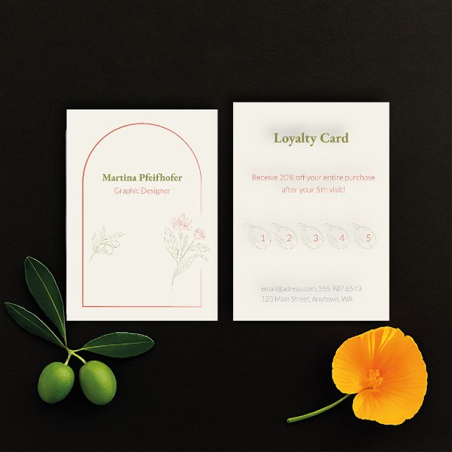 Tarjeta De Fidelización Mediterranean & Elegant (Subido por el creador)