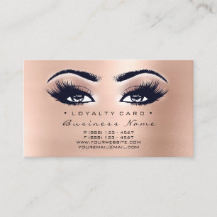 Tarjeta De Fidelización Melocotón del maquillaje del oro del latigazo del