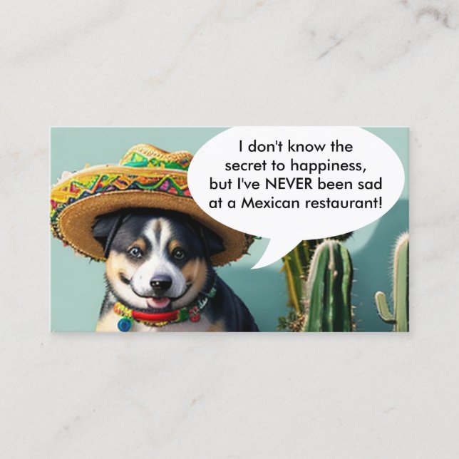 Tarjeta De Fidelización meme del perro del sombrero (Anverso)