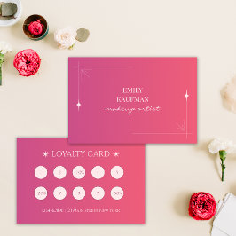 Tarjeta De Fidelización Mercadeo de artistas de maquillaje simple de gradi