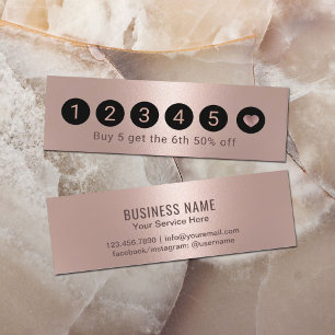 Tarjeta de fidelización   Metálico de oro Rosa m