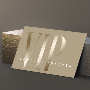 Tarjeta De Fidelización Minimal Sheer & Luxury Shine Gold VIP