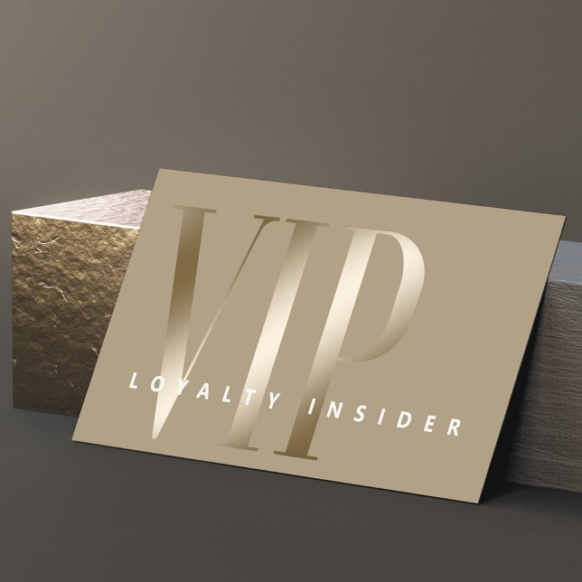 Tarjeta De Fidelización Minimal Sheer & Luxury Shine Gold VIP (Subido por el creador)
