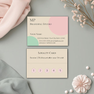 Tarjeta De Fidelización Minimalist Pastel Branding Design