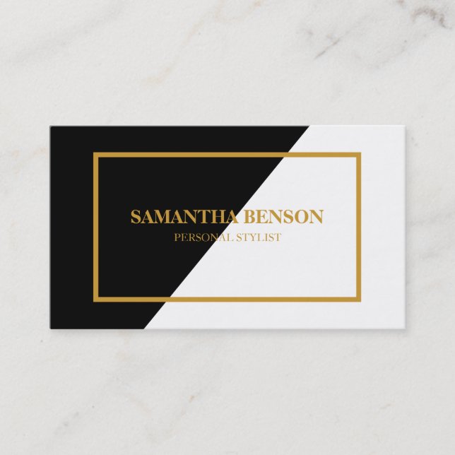 Tarjeta De Fidelización Minimalista Profesional Negro Y Blanco (Anverso)