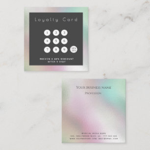 Tarjeta De Fidelización Minimalista simple y elegante lujo holográfico lea