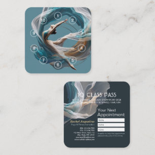 Tarjeta De Fidelización Moda Aeronáutica Clase de Instructor de Yoga Aéreo