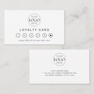 Tarjeta De Fidelización Moda de logotipo de negocios Minimalista de recomp
